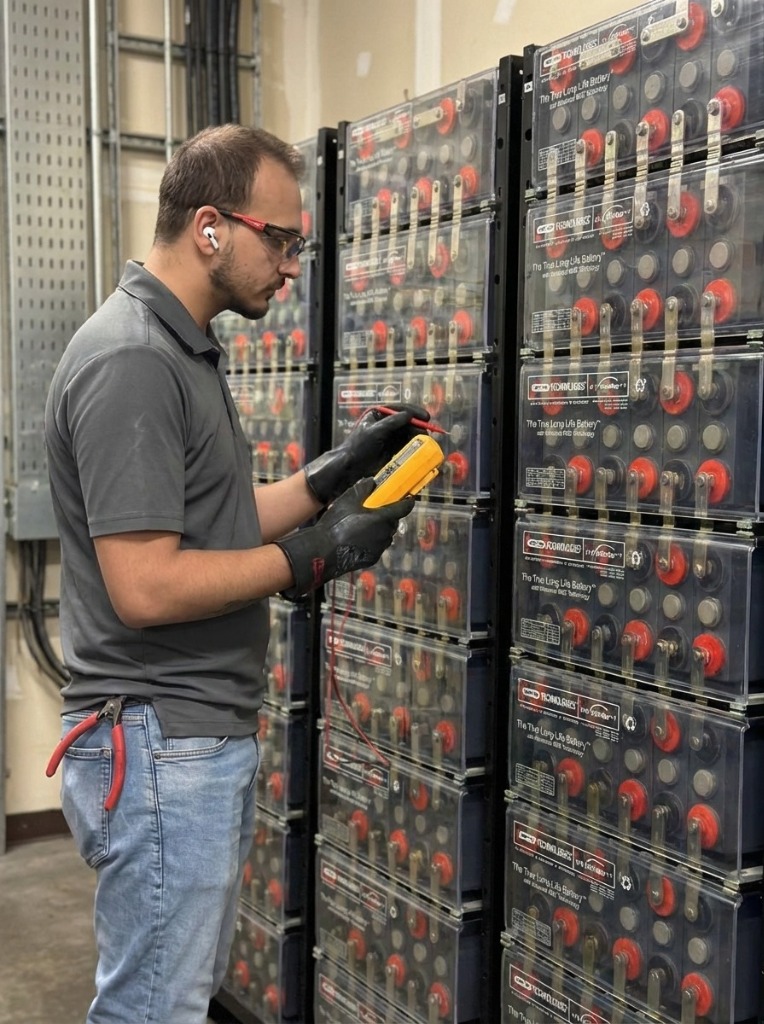 Wattality Engineer Testing 1500V Rack Battery System